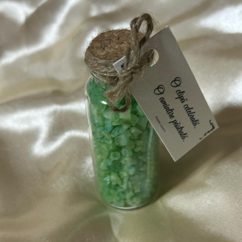 Mărturie decorativa - 30ml - Sare de baie verde