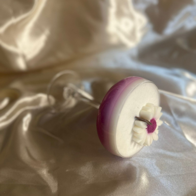 Lumânare parfumată handmade - Martini cocktail roz - Parfum de Bujori