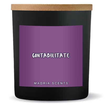 Cadou personalizat pentru contabili. Cadou contabil. Decor birou de contabilitate. Decor birou. Cadou contabilitate. Lumanare parfumata handmade MadriaScents cadou.