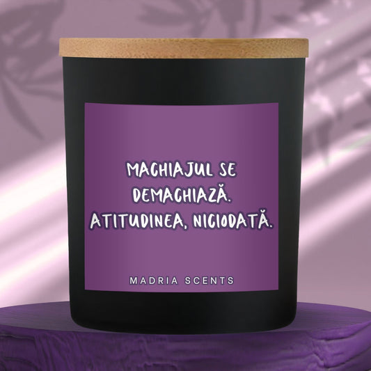 Lumânare personalizată pentru make-up artist, lumânare parfumată cu fitil în lemn și parfum premium, cadou ideal pentru familie, prieteni sau cel mai bun prieten din beauty.