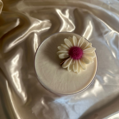 Lumânare parfumată handmade - Martini cocktail roz - Parfum de Bujori