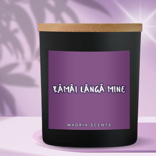 Lumânare parfumată handmade - 200ml - Rămâi lângă mine - fitil din lemn - parfum la alegere