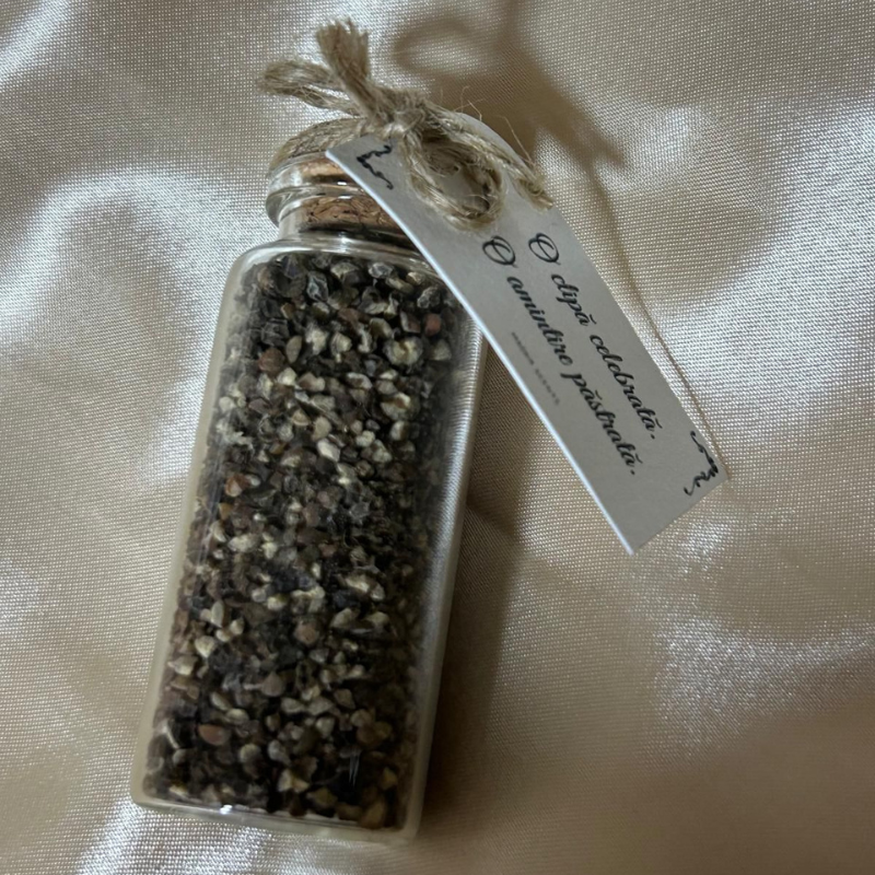 Mărturie decorativă - 30ml - Piper negru măcinat - Personalizabilă