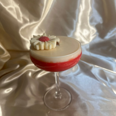 Lumânare parfumată handmade - Martini cocktail rosu - Parfum de Trandafir