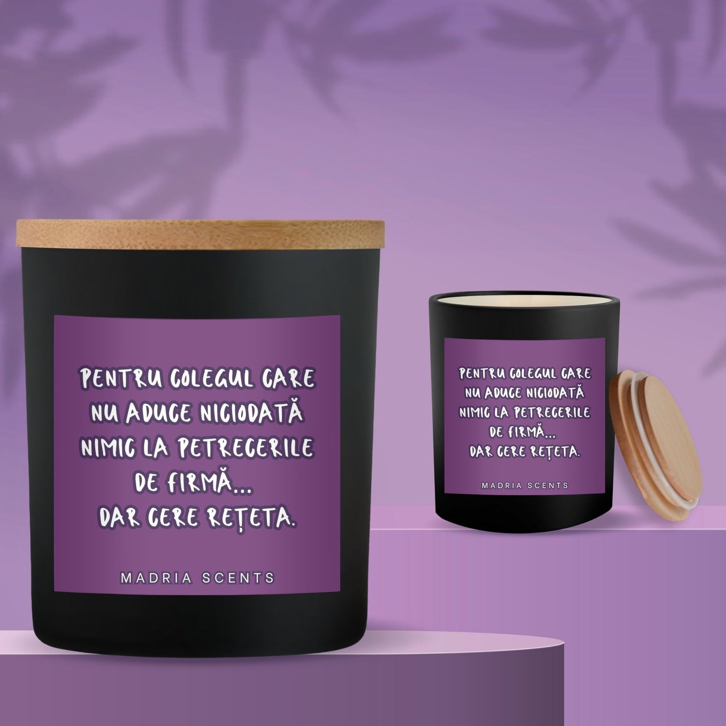 Lumânare handmade parfumată, ideală pentru colegii de echipă.