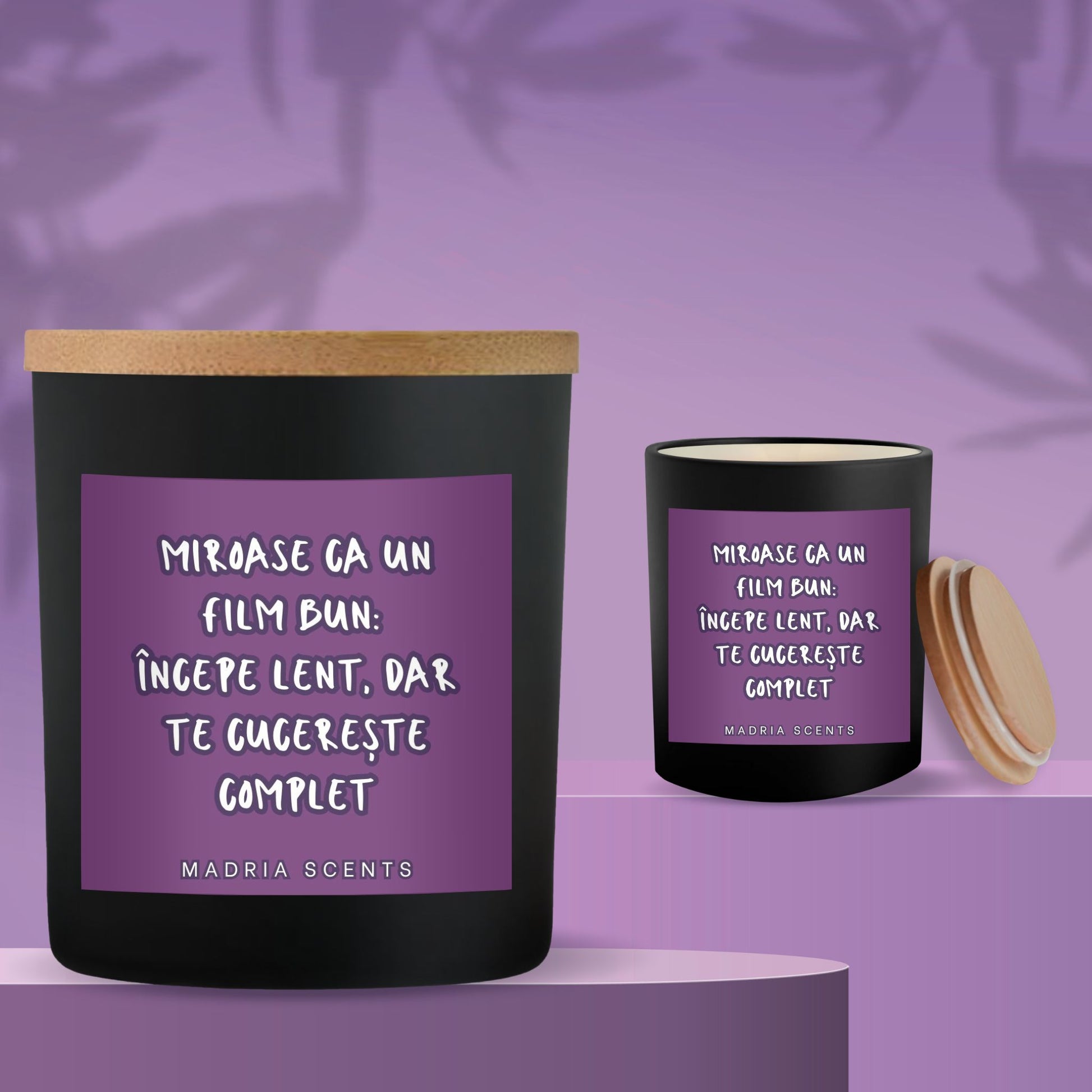 Cadou exclusiv pentru cinefili – lumânare parfumată handmade, aromă intensă și design premium.